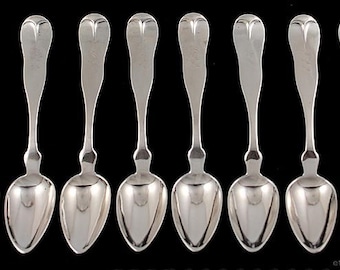 8 Antike 1850er Jahre Gorham Münze Silber Teelöffel 1850s