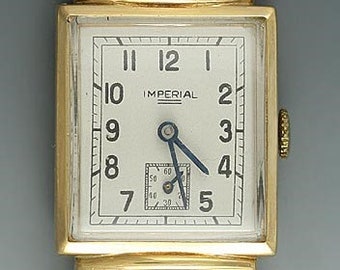 Imperial 14k Yellow Gold Art Deco Wristwatch