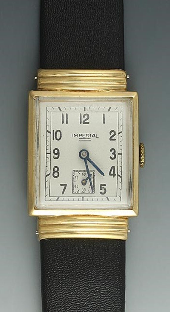 Imperial 14k Yellow Gold Art Deco Wristwatch