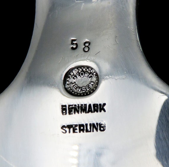 美品★ジョージジェンセン★スターリングシルバー★サービングフォーク ジョージ・ジェンセン「サービングスプーン＆フォーク 二本