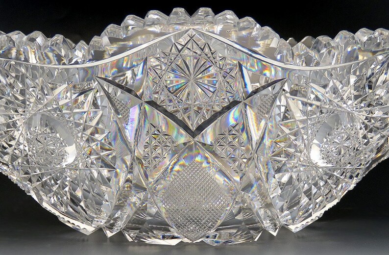 Antique American Brilliant Cut Crystal Glass Napoleon Etsy
