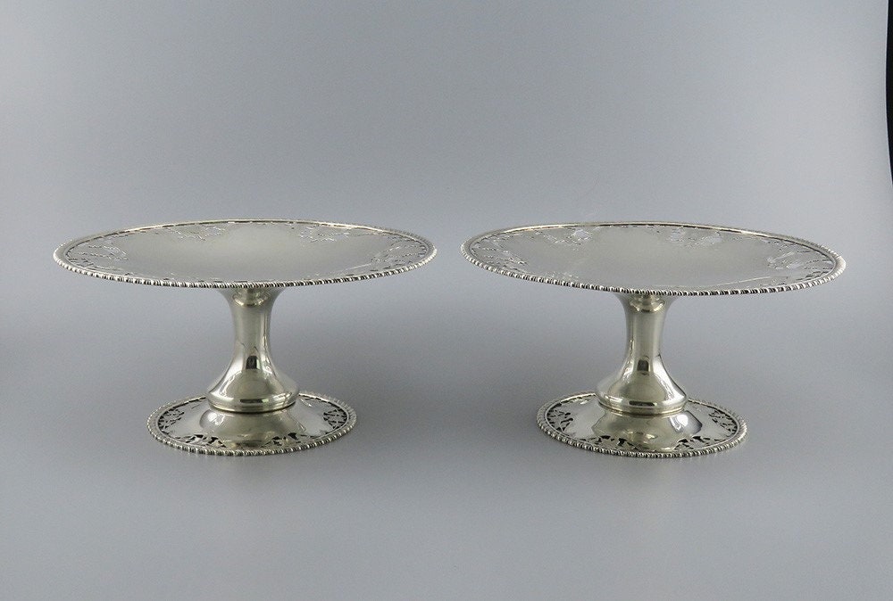 2 Antique C1890 Gorham Sterling Silver Pierced Compotes Tazzas - Etsy