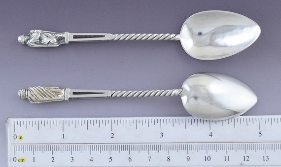 C1850-1900 Antique Set 11 European German? Silver Figural Apostle