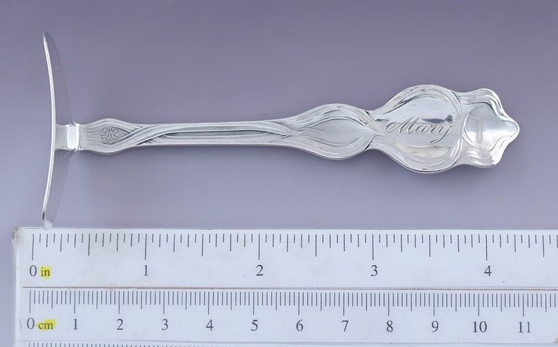 Rare Unger Brothers Sterling Silver Cupid Sunbeams Baby Food Pusher ...