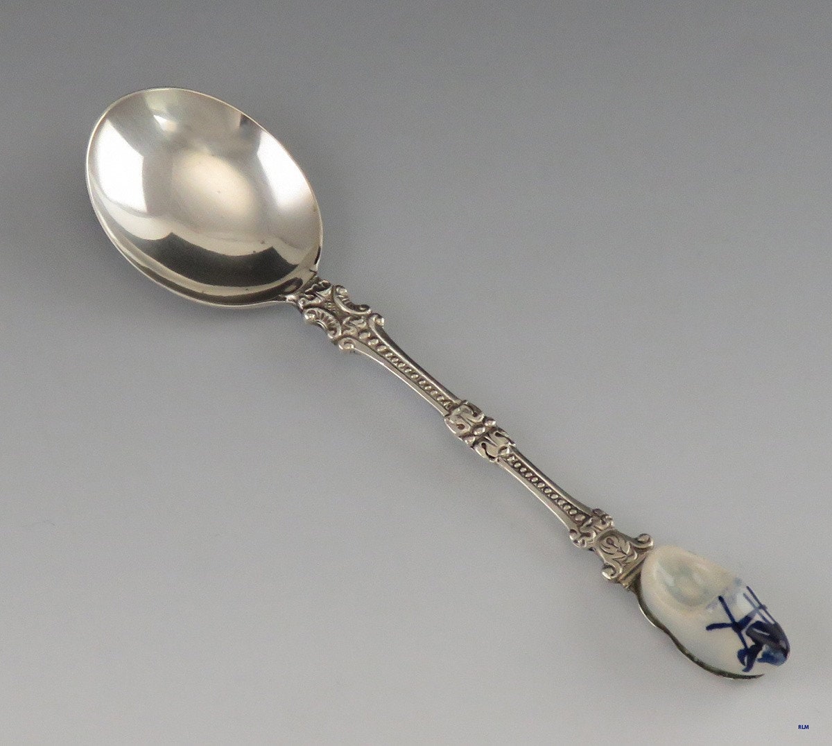 Vintage Dutch Silver Souvenir Spoon with Delft Pottery Shoe Etsy