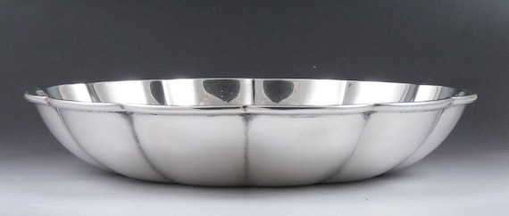 Antique 1920s Tiffany & Co Sterling Silver Ruffled Form Bowl Dish