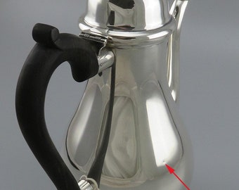Vintage 1950s Tiffany Co Sterling Silver Wood Georgian Style Tea