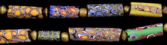 Gorgeous Late 1800s Italian Millefiori Style Colo… - image 3