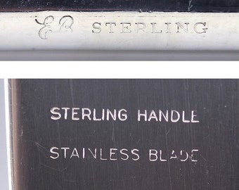 Fantastic Set 12 American Sterling Silver Handle Fiddle Thread