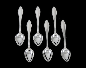 6 Antique Art Deco Sterling Silver Towle Mary Chilton 1912 Demitasse Spoons 4"