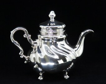 VTG Feinsilber Auflage Sterling Pure Silver Overlay Théière en porcelaine allemande