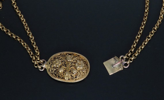 1750 to 1850 Antique 20k Yellow Gold Filligree Do… - image 5