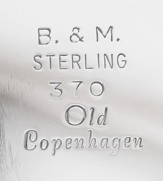 Charming Pair Modernist Sterling Silver Old Copenhagen B M