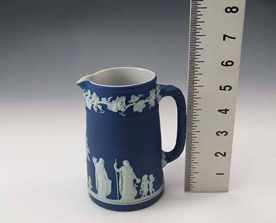 Antique 19th Century Wedgwood Blue Jasperware Pitcher Jug - Etsy