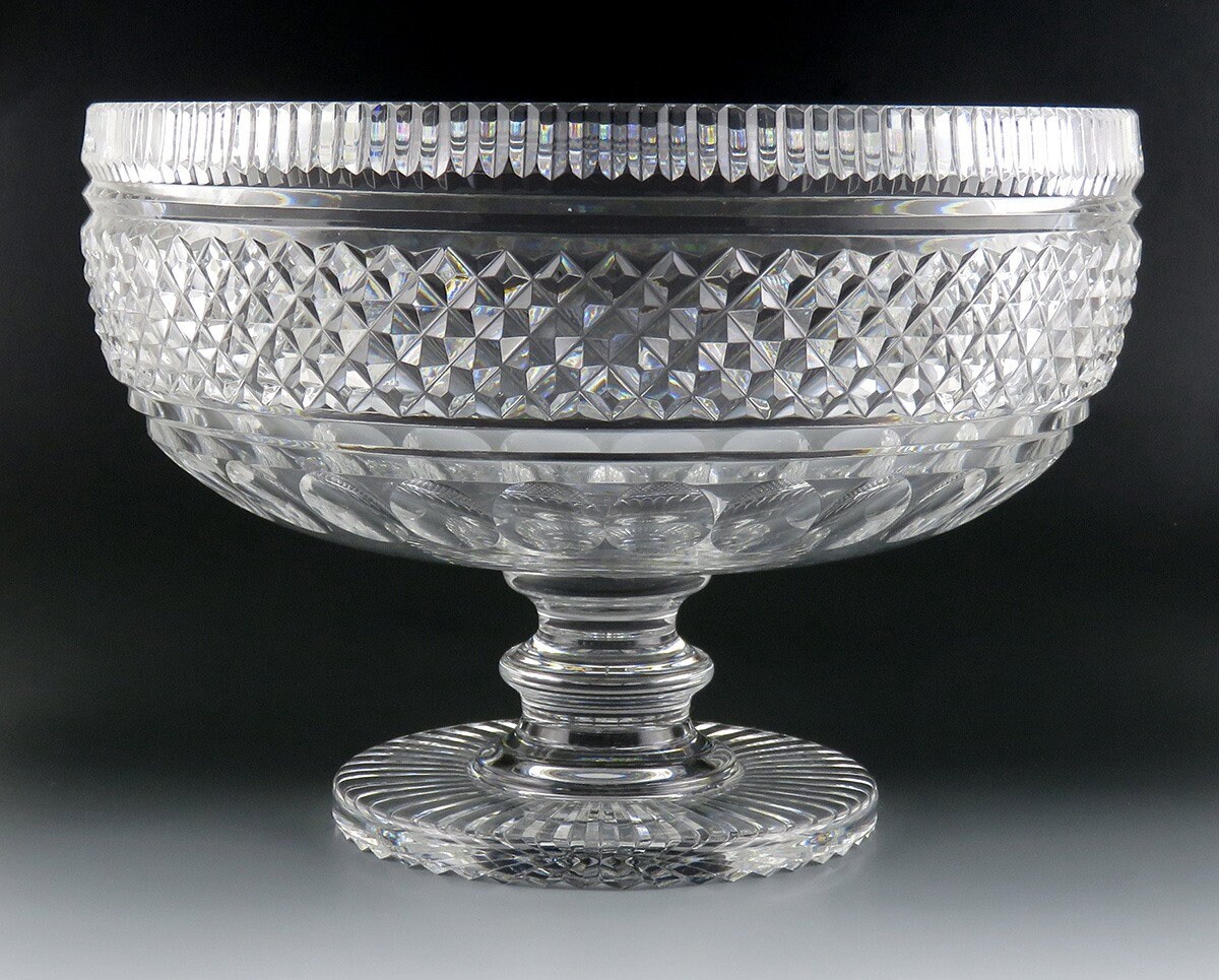Large Waterford Cut Crystal Glass Fruit Centerpiece Castletown Etsy