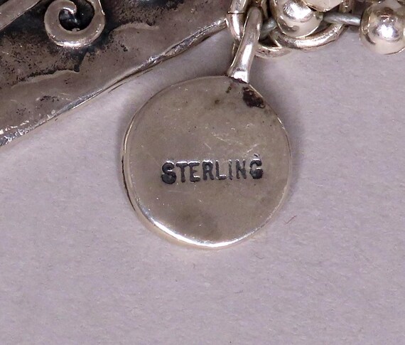 Great 3-Strand Beaded Necklace w/ Sterling Silver… - image 4