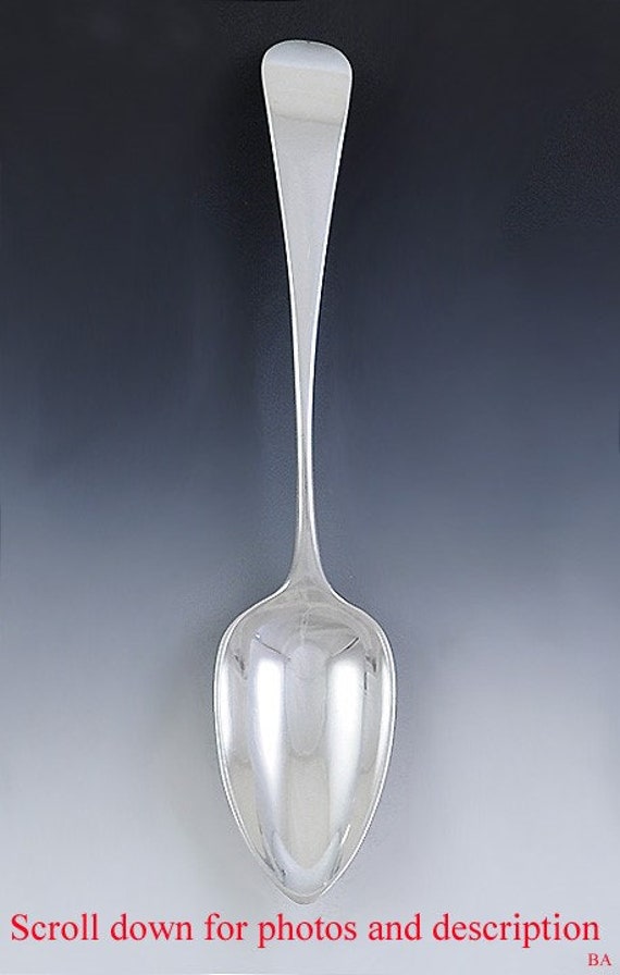 1797 Antiker georgischer Sterlingsilber-Esslöffel-Servierlöffel 8 3/4 