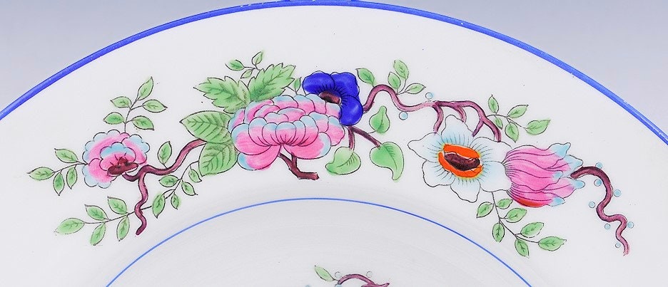 Set of 12 Fine Coalport for Tiffany Co Corea Pattern Plates