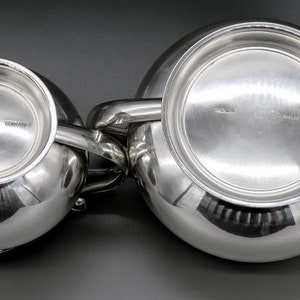 Vintage Cohr Danish Sterling Silver Arts & Crafts Tea Creamer Sugar Bowl NO MONO image 5