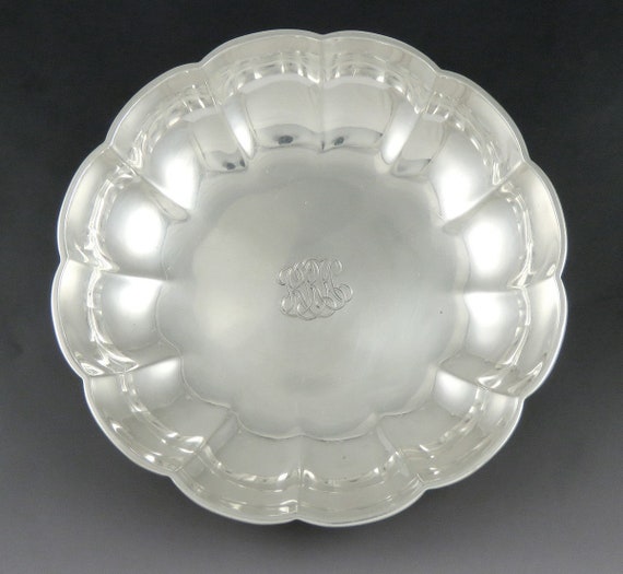 Antique 1920s Tiffany & Co Sterling Silver Ruffled Form Bowl Dish