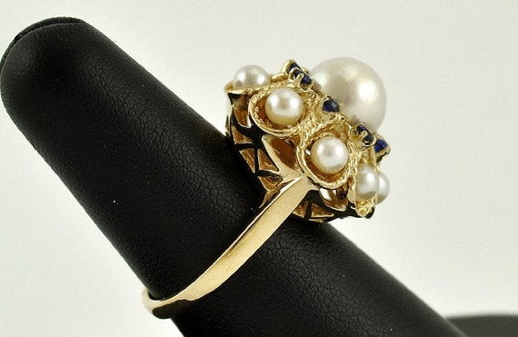 Wonderful Vintage 14k Yellow Gold Genuine Pearl a… - image 2