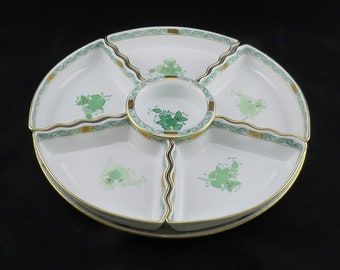 Herend Chinese Bouquet Green Handpainted Bone China