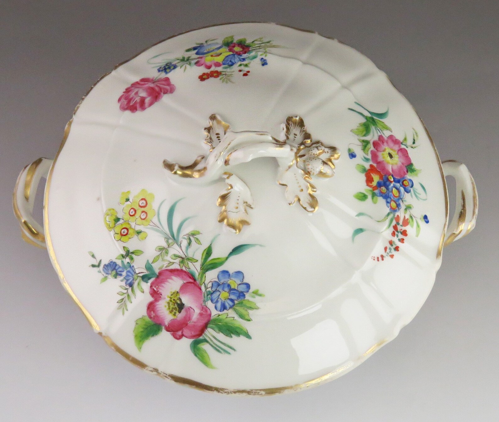 Antique C1850 Paris Porcelain Fine China Gold & Painted Flower Etsy