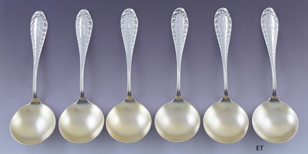 上質なセット 6 シーブラー スターリングシルバー ビクトリア ブイヨン