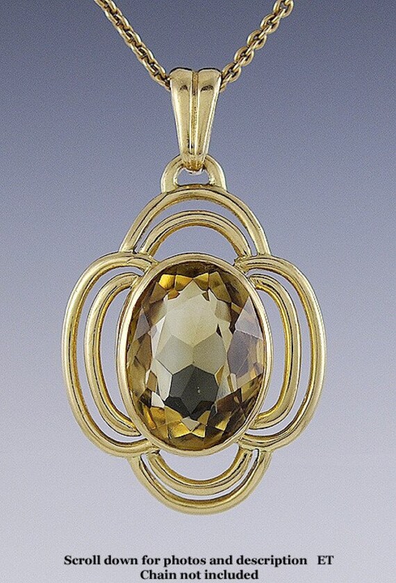 Brilliant 18k Yellow Gold & Faceted Citrine Openwo