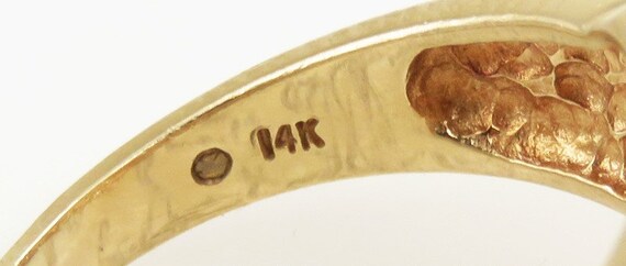 Lovely Modern 14K Yellow Gold & Diamond Ring Size… - image 6