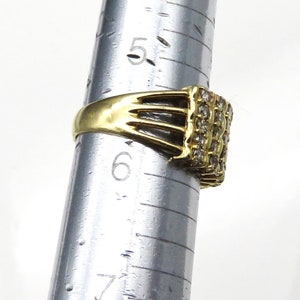 Eye Catching 18K Yellow Gold 40 Diamond Grid Statement Ring - Etsy