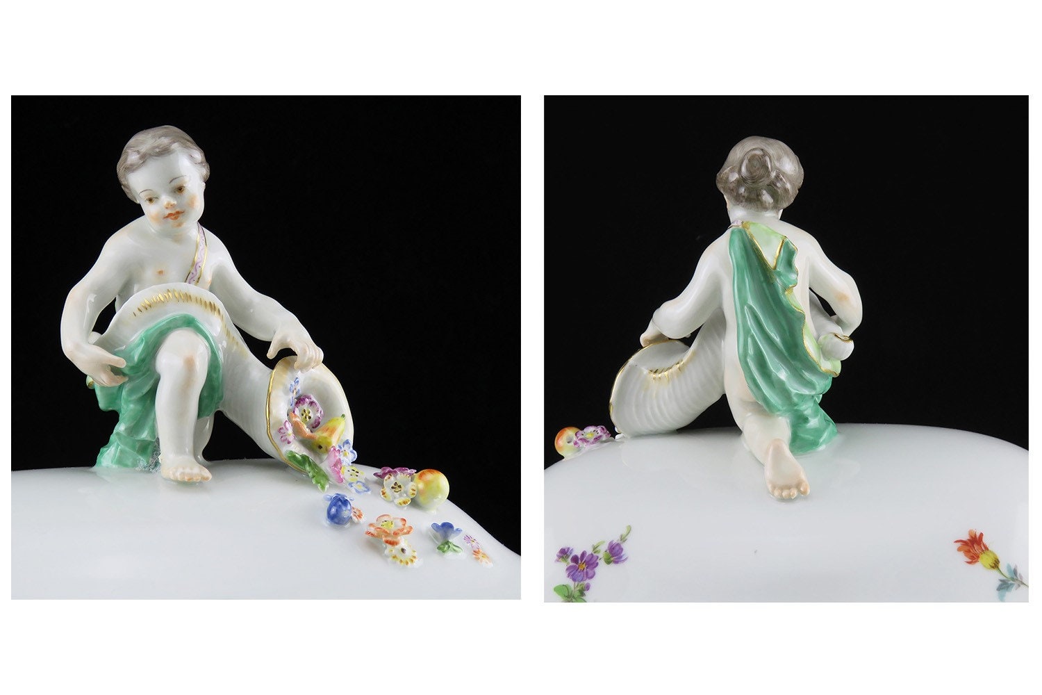 Large Perfect Meissen Scattered Flowers Soup Tureen 15 X10x12