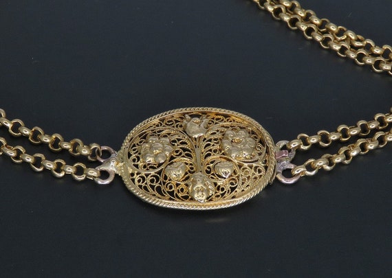 1750 to 1850 Antique 20k Yellow Gold Filligree Do… - image 4