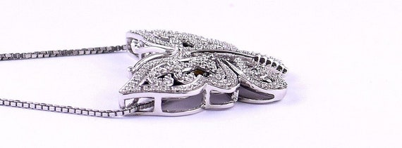 Asian Sterling Silver and Diamond-Studded Butterf… - image 3