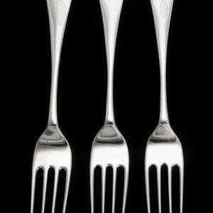 3 Sterling Silver Stieff Colonial Williamsburg Shell Pattern Forks