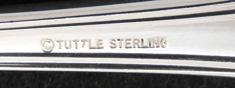 Fine Heavy Sterling Silver c1995 Tuttle Luzon Pattern Teaspoon 6\u201d No Mono