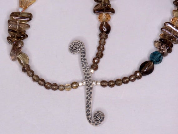 Great 3-Strand Beaded Necklace w/ Sterling Silver… - image 7