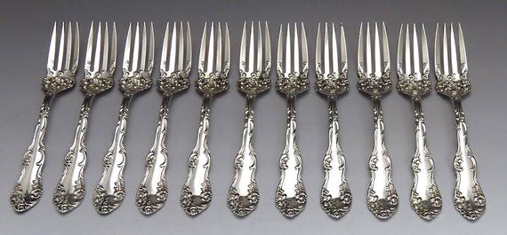 JBS EPNS Silver Antique English MOTHER OF PEARL Sardine Fish Serving Fork 5-7//8/"
