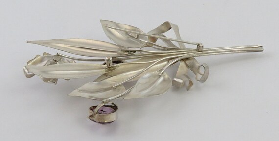 Vintage 1940's or 1950's Sterling Silver Amethyst… - image 3