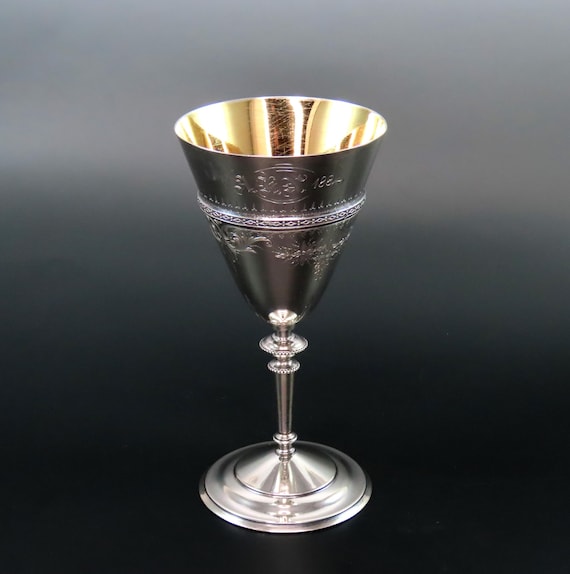 スターリングシルバーアンティークグラス