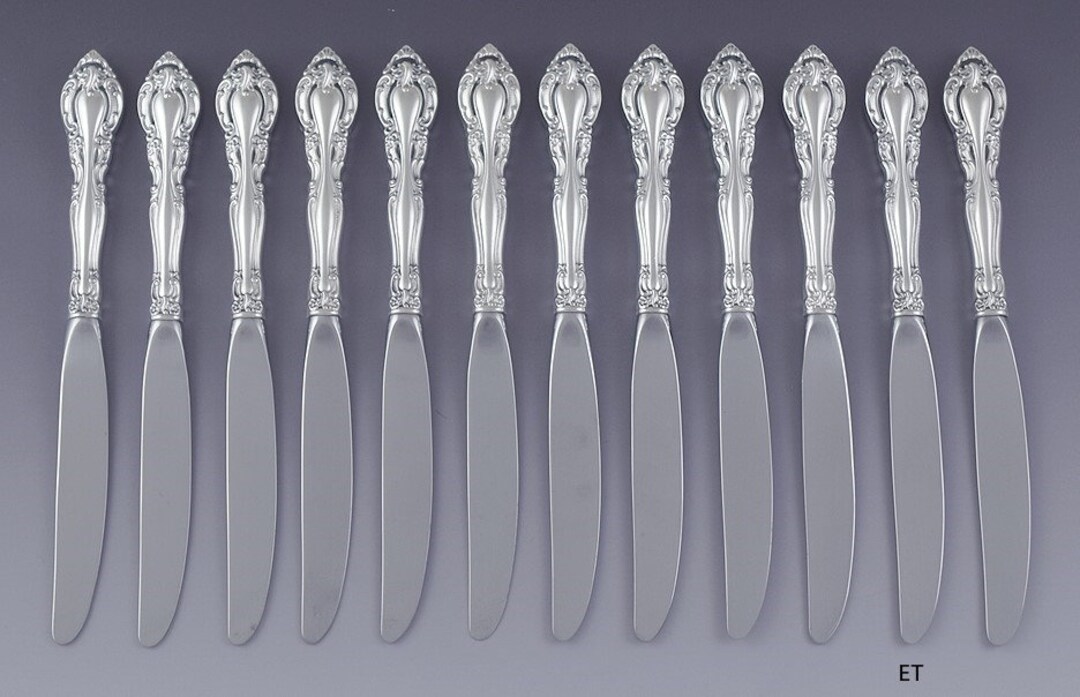 12 Alvin Vivaldi Pattern Sterling Silver & Stainless Dinner Knives - Etsy