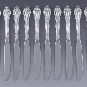 12 Alvin Vivaldi Pattern Sterling Silver & Stainless Dinner Knives - Etsy
