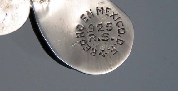 Lovely Pair VTG Mexican Sterling Silver Abalone E… - image 3