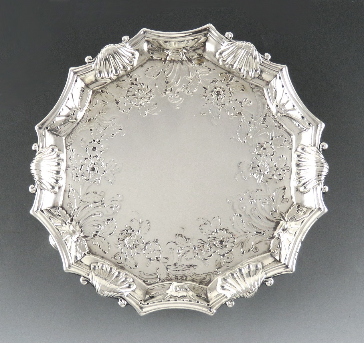 イギリス アンティーク Silver Tray Antique Circa 1896 Victorian London England Sterling Silver