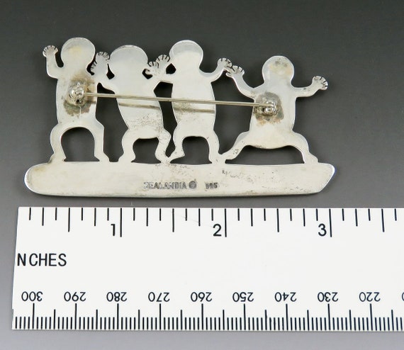 VTG Zealandia Sterling Silver 4 Dancing Figures T… - image 3