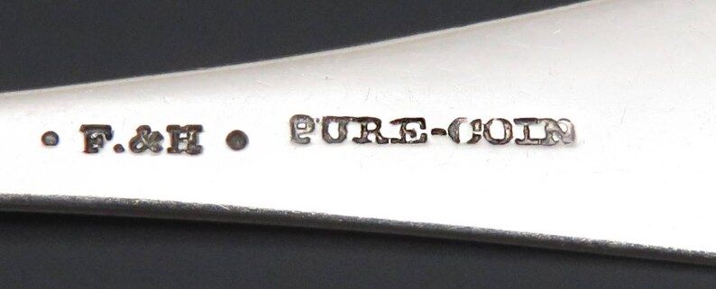 11 1850/'s Farrington /& Hunnewell Coin Silver Bright Cut Demitasse Spoons