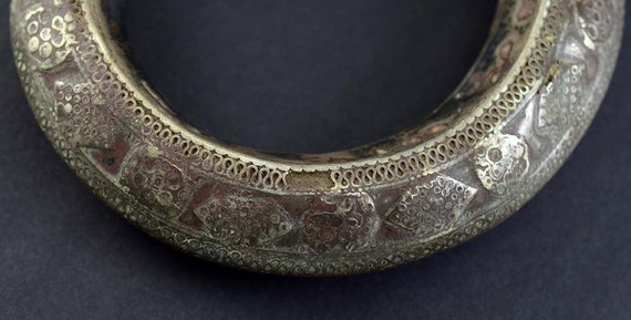 Ancient/Antique Bedouin Tribal Silver Cuff Bracel… - image 6