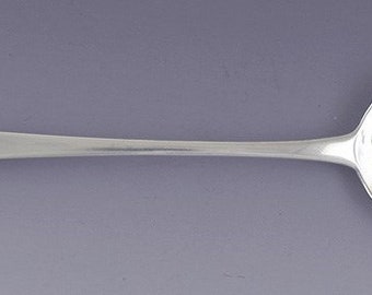 1808 Great English Georgian Sterling Silver Serving Platter Stuffing Spoon