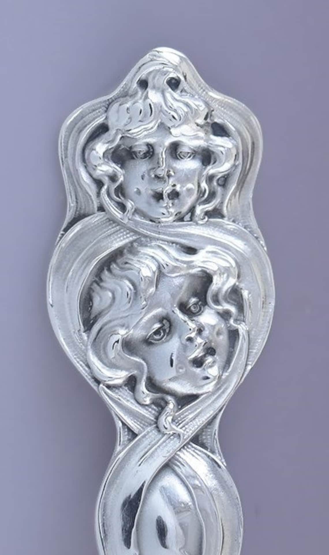 Rare Unger Brothers Sterling Silver Cupid Sunbeams Baby Food Pusher ...