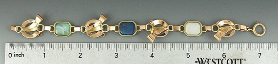 American Retro 14k Rose & Yellow Gold Opal Bracel… - image 5